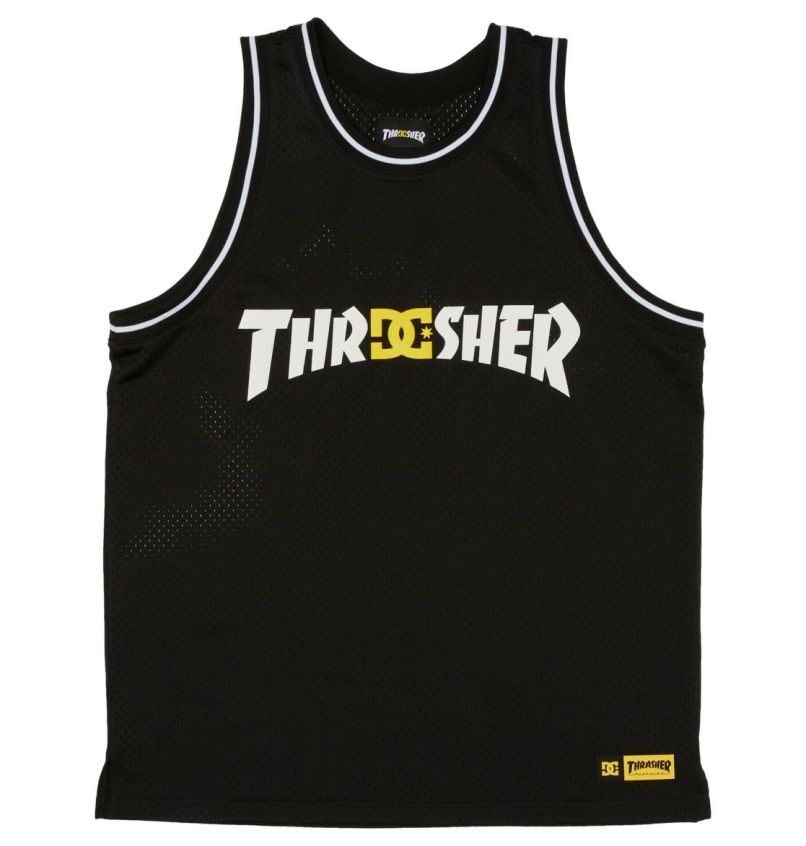 Men DC Shoes T-Shirts | Dc X Thrasher Basketball Jersey Black